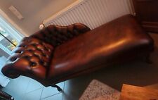 Chesterfield Chaiselongue Echt Leder