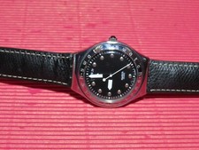 REFURBISHED / fast neuwertige Swatch Irony Big - MOONRISE mit Lederarmband