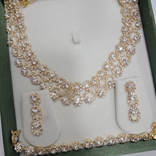 Funkelndes strass halsband - funkelndes, set