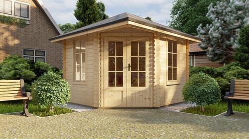 Eck gartenhaus holz - gartenhaus,