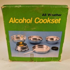 Camping Kocher All Weather Alcohol Cookset Set Alu Taiwan Vintage 70er