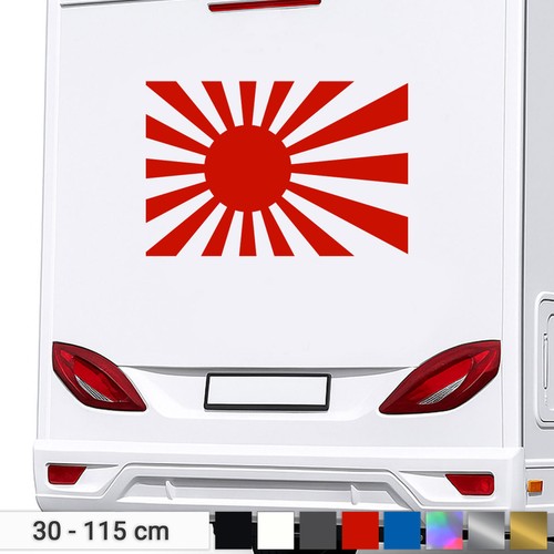 Japan flag sticker - sticker, rising