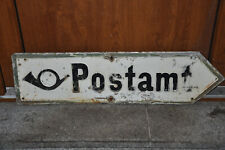 Altes Blechschild Postamt,Aus Einer Alten Post In Wien,Österreich,Posthorn,Retro
