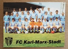 Fussball DDR Oberliga 1984/85 Mannschaftsbild FC Karl-Marx-Stadt 13x18cm