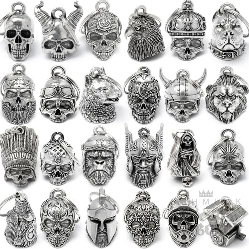Totenkopf biker bell - 3d, biker-bell