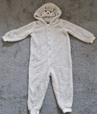 Lupilu Kids Teddy Kuscheliger Overall mit Ärmeln Hase SchafGr. 98 / 104 Weiß 