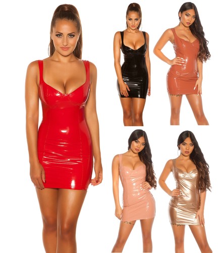 Minikleid koucla kleid wetlook - minikleid,