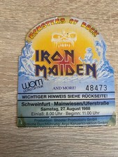 Iron maiden ticket 1988 - iron,