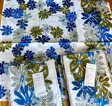 Bettwäsche DDR Blumenmuster 6-teilig Baumwolle von 1979 UNBENUTZT /P10.8/7