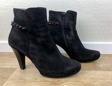 PAUL GREEN München Gr. 40 (6,5) Stiefeletten Wildleder  Ankle Boots schwarz f8