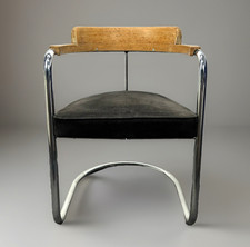 Desta Freischwinger Stuhl Luckhardt  Stahlrohr Bauhaus Lorenz Thonet Sammlung
