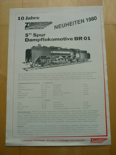 Dampfbahn zimmermann neuheiten - dampfbahn,