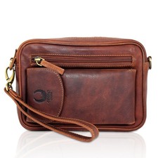 PREMIUM Handgelenktasche Leder