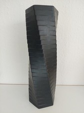 Rosenthal Vase Schwarz Pisa Noire Studio LINE Werner Uhl  33cm Vintage Porzellan