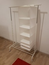 Garderobenständer/Kleiderstange mit Hängefächern Rigga (IKEA), 111x51x126-175cm