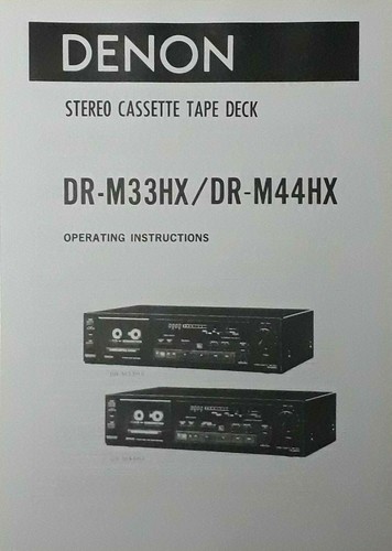 Denon m33hx dr - dr-m33hx, dr-m44hx