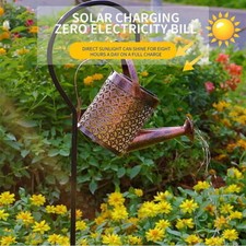 1/2Stk Solarleuchte Gießkanne Garten Deko-Kanne LED Wasserfall für Außen Lampen