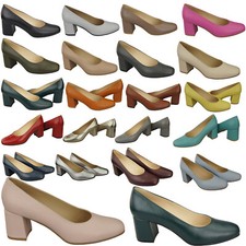 Damenschuhe Pumps Naturleder