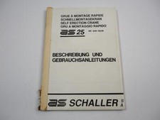 Schaller AS25 Schnellmontagekran Betriebsanleitung Montage Wartung Bedienung