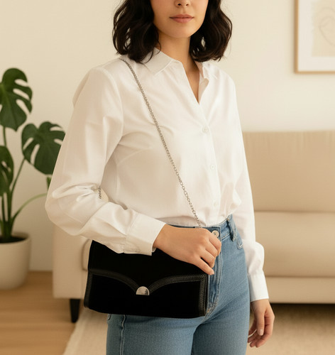 Vintage clutch echtleder - +,