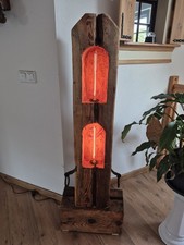 Balkenlampe Stehlampe Altholz