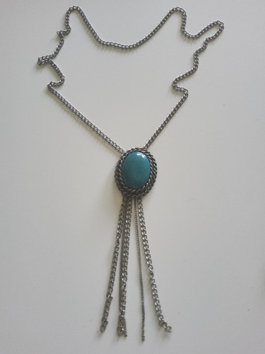 Kette mit anhänger türkis - kette,