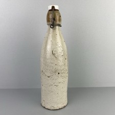 Seltene glasierte Steinzeugflasche "Carl Erdmann, Berlin", spätes 19. Jh.