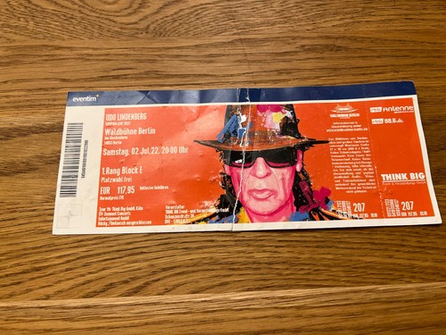 Udo lindenberg altes ticket - altes, f