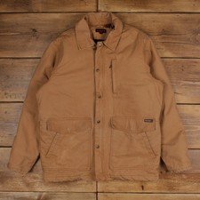 Wolverine Workwear Jacke M Herren 00s Braun Chore Snap Zip