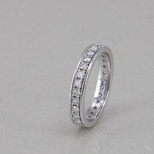 Memoire Ring in  585/14k Weissgold mit 30 Brillanten ca. 1,5 ct W/si