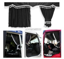 LKW GARDINEN  FÜR MERCEDES ACTROS MP5/MP4 mit GRATIS Gardinenhaken Schwarz Weiss