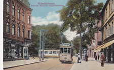 Wilhelmshaven, 1917, Ecke Bismarckstraße / Göckerstraße, Marine - Feldpost, Tram