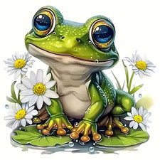 Verspielter Grüner Frosch