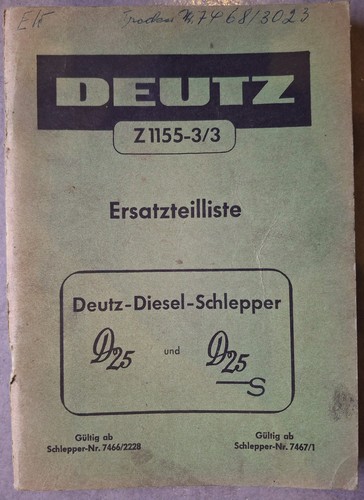 Deutz d25 d25s z1155 3 - deutz,