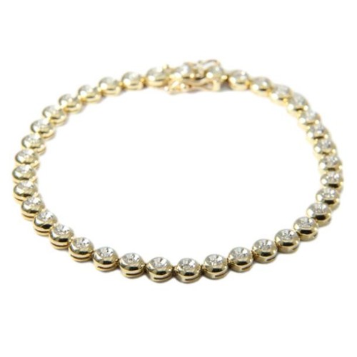 585er gelbgold tennisarmband - 585er,