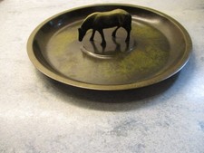 Schöner edle Schale Bronze mit einem Pferd Art Deco 21 cm
