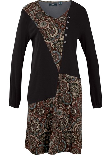 Neu kleid patchwork - kleid, patchwork-optik