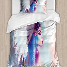 Amerikanischer Ureinwohner Bettwäsche Set Raucherfigur