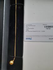 AAA goldene Südsee Perle Anhänger mit Kette Iliana 750 Gold Rundschliff 9-10mm 