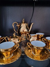 Wawel Kaffeeservice 22 Karat Vergoldet für 6 Personen, Porzellan  ORIGINAL 