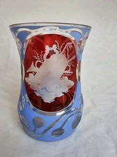 Biedermeier Glas wohl Böhmen um 1860 Freundschaftsbecher