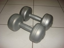 1 Paar Sport Gym Fitness Hanteln Dumbell 5kg 11LB silbergrau