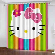 Maßgefertigte Vorhänge 04.Cartoon Katze Schlafzimmer Verdunklung UV-Schutz