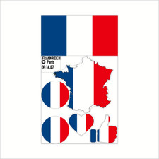 Frankreich Sticker Set  6er