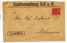 Bayern Orts-Brief innerhalb Zeil am Main 5. AUG. 16 Stadtverwaltung-Forstamt