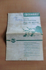Eberhardt Anbau-Winkel-Drehpflüge Wolf-s 430 431 TDBW-s /-H Ersatzteilliste 1961
