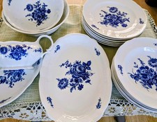 Seltmann Weiden Blaue Rose  Speiseservice, 6 Pers., wie neu
