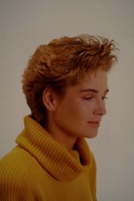 Dia Model hübsche Frau Fotograf Jochen Harder 1980er gerahmt 35mm jw2/36-33-3-2