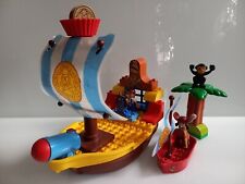 LEGO DUPLO Set Piratenschiff Steuerrad Segel Pirat Anker Kanone Fähre Boot