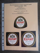 Bieretiketten, RP, Kaiserslautern, Bayerische Brauerei Schuck-Jaenisch GmbH